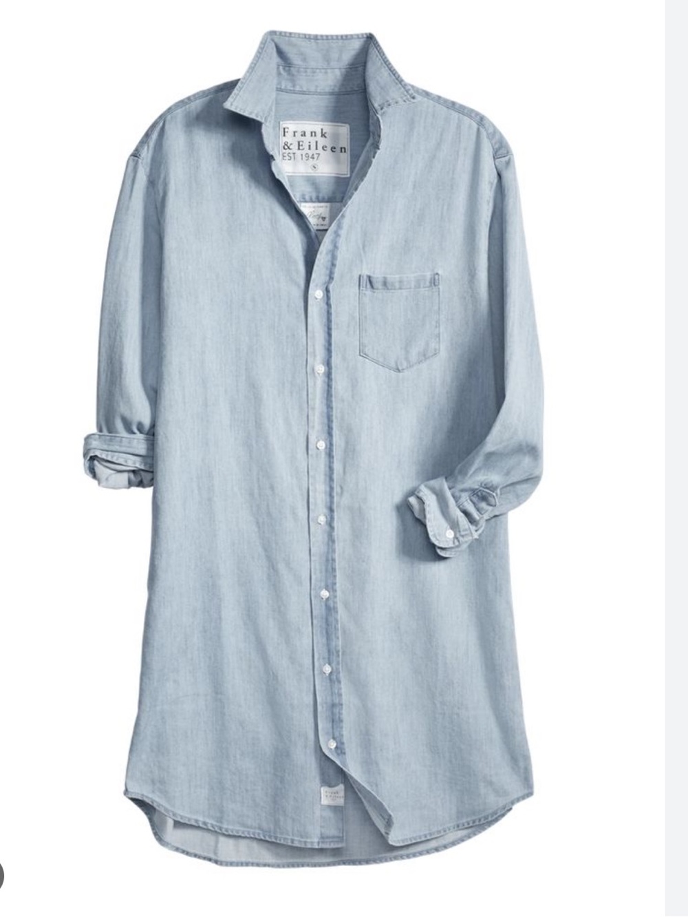 Frank & Eileen Mary denim dress in light blue wash sz medium